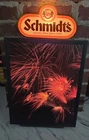 Vintage Schmidt's Of Philadelphia Beer Lighted Sign Fireworks! Bar Man Cave