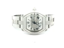 Cartier Roadster 36mm Automatic Steel Watch Ref. 2510 Box & Blue Leather Strap