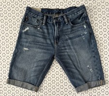 Abercrombie Kids Distressed Style Denim Shorts Boy Girl Sz 16 100 Cotton EUC