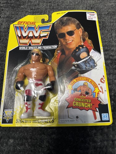 Vintage WWF Hasbro Series 7 Yellow Card Shawn Mich...
