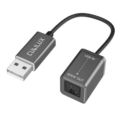 Cubilux USB A zu SPDIF Optical Audio Converter Adapter USB to TOSLINK Digital