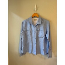 Royal Robbins Button Up Shirt Womens XL Blue ...