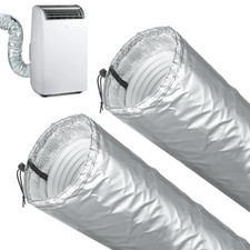 2 Pcs Portable AC Hose Insulation Sleeve, Air Conditioner Light Gray