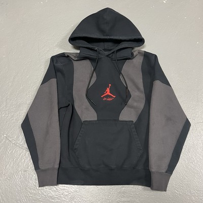 AUTHENTIC OFF-WHITE X Air Jordan Black and Gray Pullover Hoodie 