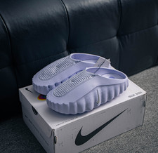 Nike Mind 001 Pregame Mules Lavender Purple Foam Slip-On Clogs New With Box