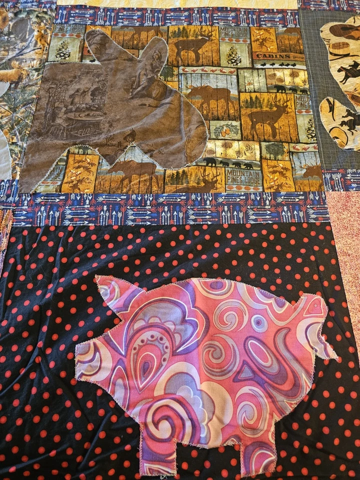 Домашнее красивое стеганое одеяло размера Queen СТАРТЕР 77 x 55 дюймов в комплекте остальное! - Изображение 3 из 4