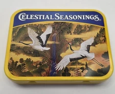 Celestial Seasonings Teas Tin 2002 Collection Red-crowned Cranes Vintage