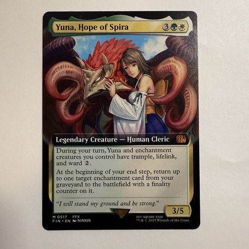 Magic The Gathering Final Fantasy Yuna, Hope of Spira 0517 Borderless Regular NM
