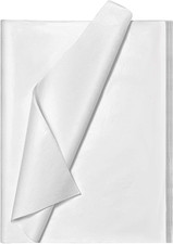 100 Sheets 20"X14" White Tissue Paper for Gift Bags, Recyclable Gift Wrapping Pa