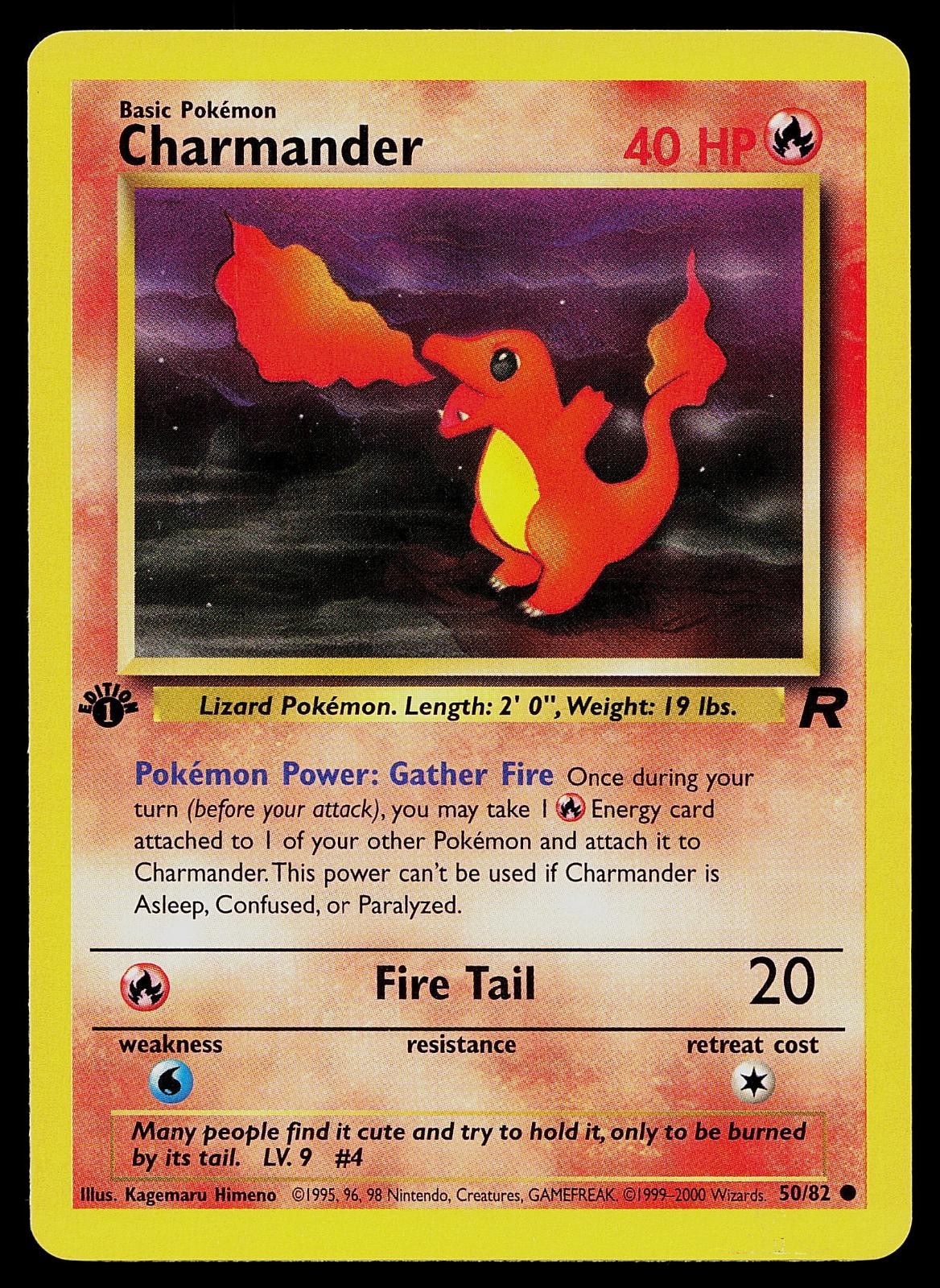 Pokemon Card - Charmander Team Rocket 50/82 1st Edition Common