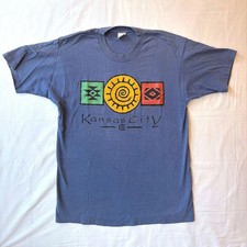 VTG 90s Kansas City Southwestern Sun Graphic Single Stitch USA Made Size Large