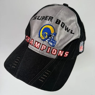 St Louis Béliers Puma Super Bol Xxxiv Champions Réglable Cap Homme Noir Argent - Photo 1/4