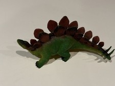 Green And Red 2000s Stegosaurus Toy - 8 Inches -Stegosaurus Figure - Toy/Figure