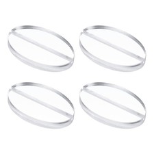 4Pcs Clear Acrylic Stand, 3.1" Oval Card Holders with 1/8" Slot, 80 x 50 mm