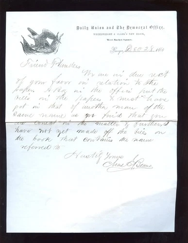 Pre Civil War Newspaper Patriotic Letter & Cover