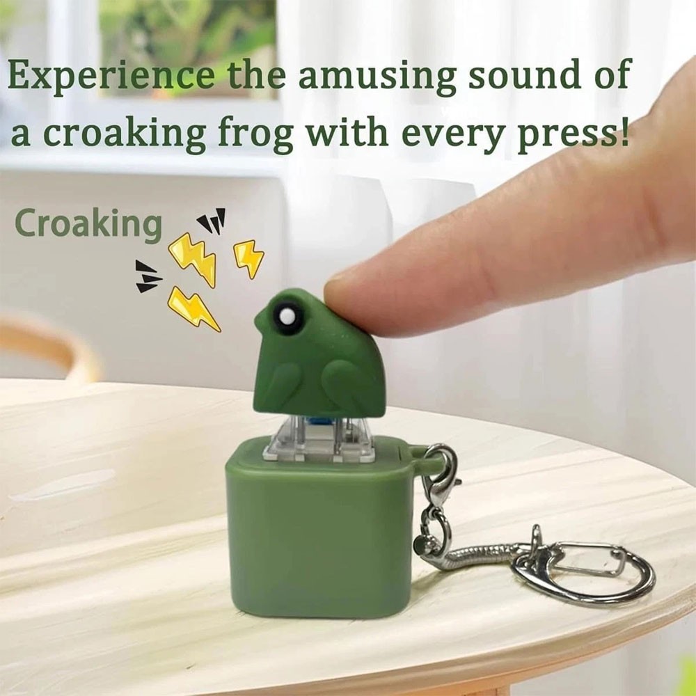Rechargeable Croaking Frog Keychain Fidget Keychain Adult US