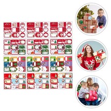 12 Sheets Paper Self Adhesive Christmas Label Gift Packaging Stickers