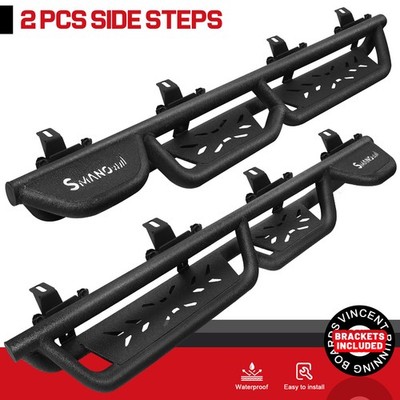 Drop Side Step FIT 20-26 Jeep Gladiator JT 4 Door  Running Boards BLK Nerf Bar
