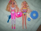 VINTAGE BARBIE DOLLS 1980'S-ALL START AEROBIC & BATHTIME FUN BARBIE-ACCESSORIES