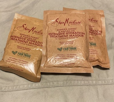 Shea Moisture Manuka Honey  Mafura Oil Intensive Hydration Hair Masque Lot 3 New