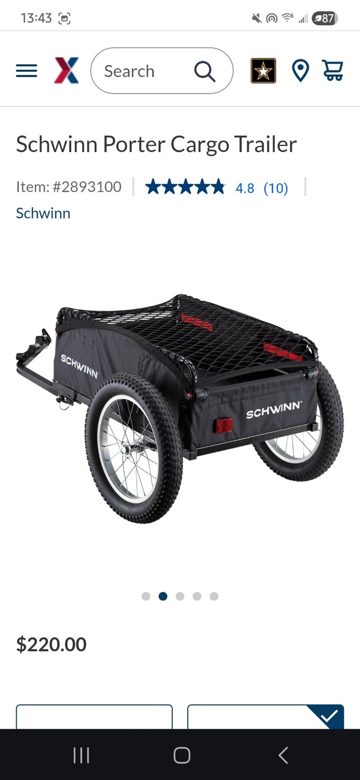 Daytripper or Porter Bike Cargo Trailer, Holds up to 100 lb,