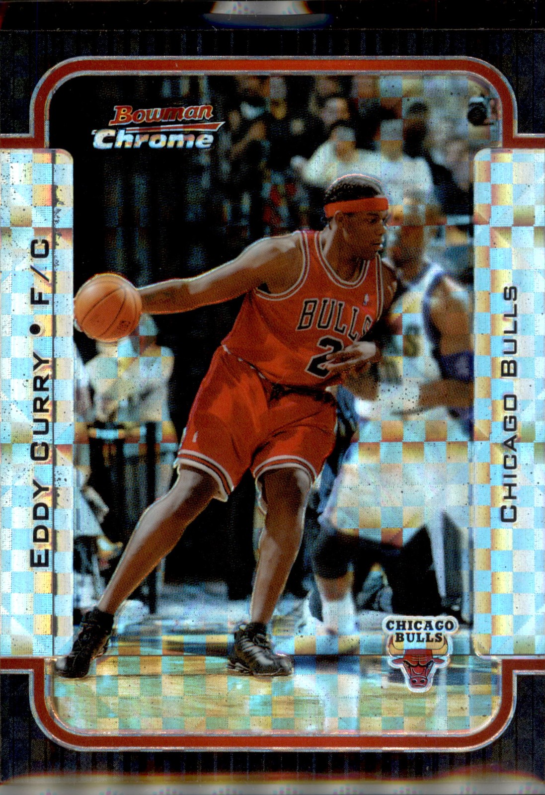 2003-04 Topps Chrome #108 Eddy Curry Refractors Black #/150