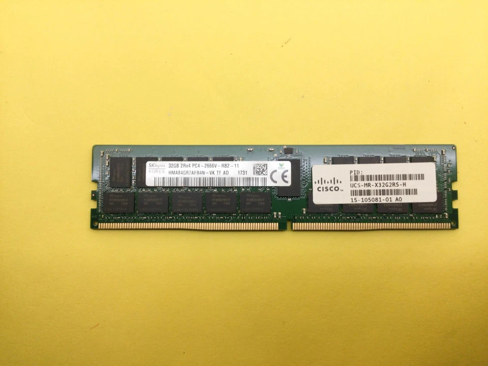 HYNIX 32GB (1X32GB) 2RX4 PC4-2666V DDR4 ECC REG SERVER MEMORY HMA84GR7AFR4N-VK - Image 4 of 4