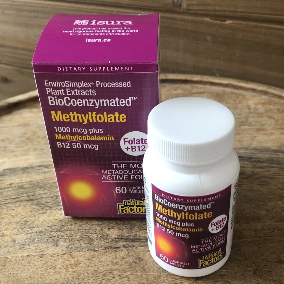Folato BioCoenzimado Natural Factors + Vitamina B12, 60 Comprimidos - Caducidad 6/26 Foto 2 de 4