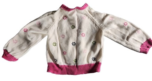 Baby Gap Girls Cardigan Sweater Flowers Floral 6-12 Month - Picture 4 of 6