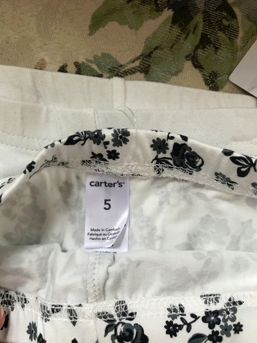 Set of Carter's size 5-6 Girls Clothes - Top, 2 Leggings, Dress, Socks - NWT - Picture 6 of 12