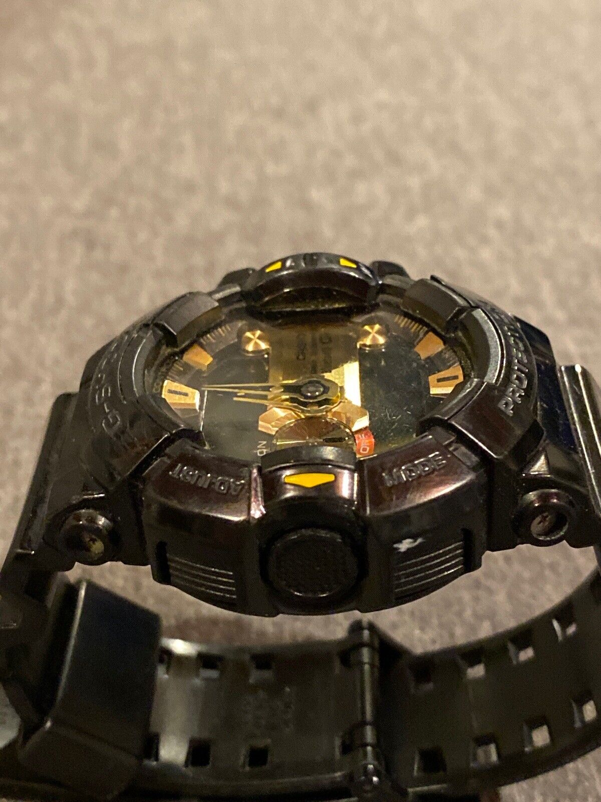 Men's CASIO G-SHOCK G’MIX Bluetooth Black Gold Watch GBA-400-1A9