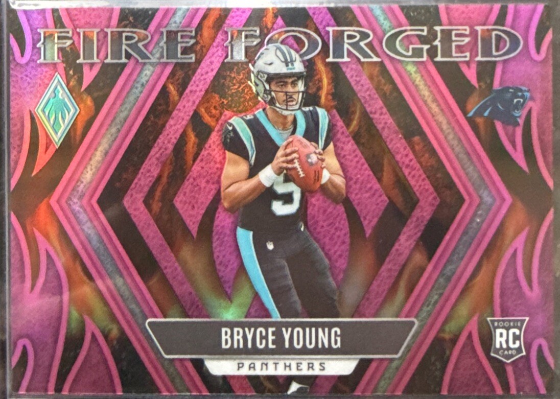 2023 Panini Phoenix Fire Forged FF-2 Bryce Young RC Rookie Pink #109/175