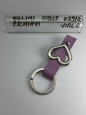 Keychain - Leather/metal - Purple/Chrome - Cod.08/1 - Villini