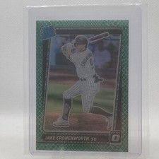 2021 Panini Donruss Optic Baseball Jane Cronenworth Green Dragon Prizm /88 RC