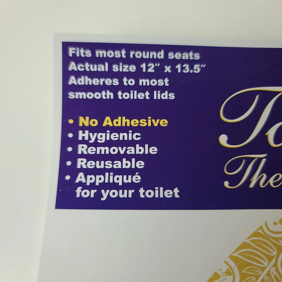 Toilet Tattoos Paisley Round Toilet Seat Lid Cover Decor Reusable Vinyl USA - Image 2 of 2