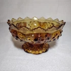 Fenton Hobnail Colonial Amber Multi-size Candle Bowl