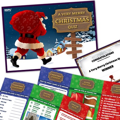 Weihnachtsspiel - EIN SEHR MERRY CHRISTMAS QUIZ - Familie Freunde Büro Party Spiel