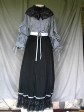 Victorian Dress Edwardian Civil War Style Black and White