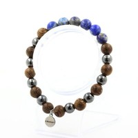 Mineralien Und Steine PréCieuses. Armband Perlen Lapislazuli Aus Pakistan + HéMa