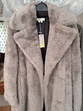Boden Faux Fur Coat 14r