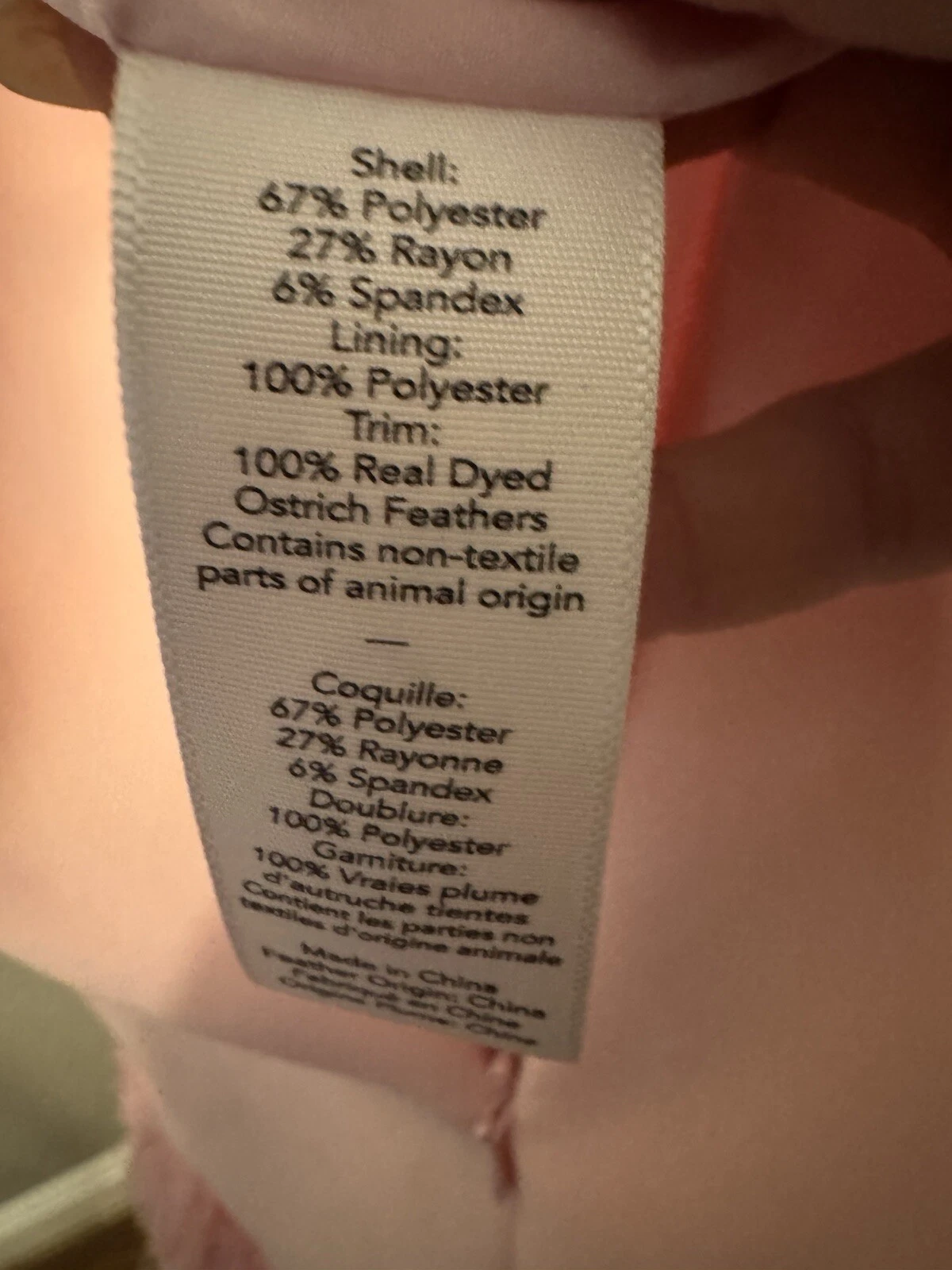 PROBABILE Vestito Donna Marullo Taglia 0 Ombra Rosa Abito San Valentino Piuma