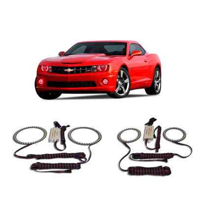 Bright Red Angel Eye Headlight & Fog Light Halo kit for Chevrolet Camaro 10-13