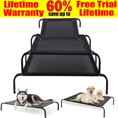 Elevated Dog Bed Pet Cat Mesh Raised Beds Camping Cot Indoor