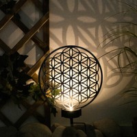 Led Solar Steck Lampe Silber Antik Garten Licht-Effekt AußEn Erdspieß Leuchte