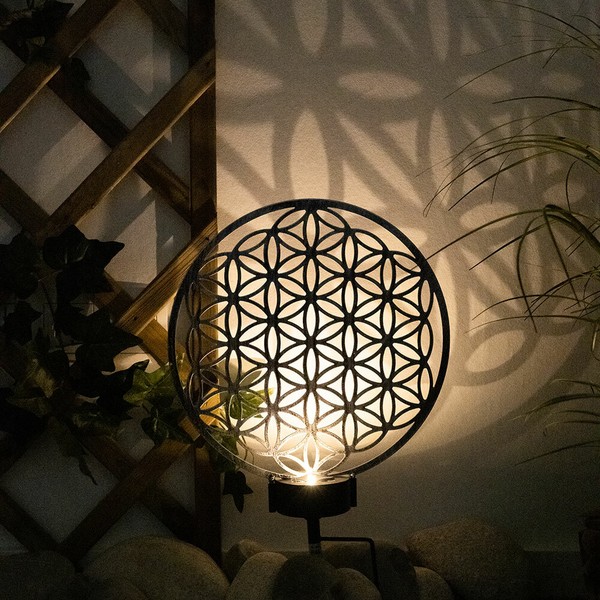 Led Solar Steck Lampe Silber Antik Garten Licht-Effekt AußEn Erdspieß Leuchte-image