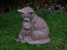 Steinfigur Gartenfigur Katze Terracotta