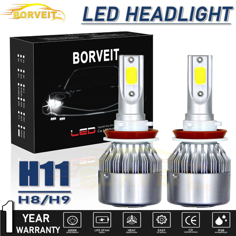 H8 H9 H11 LED Headlights Conversion Kit Bulbs