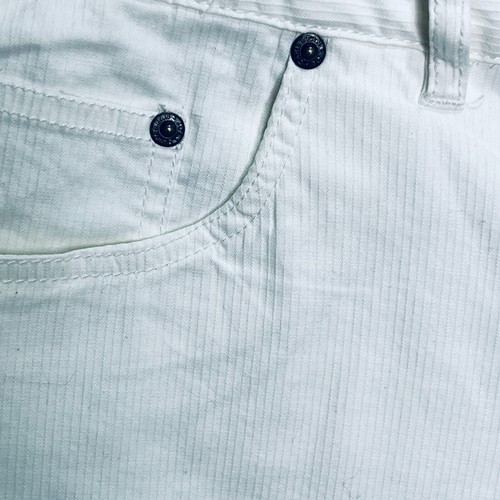 Caribbean Joe White Ribbed Capri Pants New 16 - Picture 3 of 5
