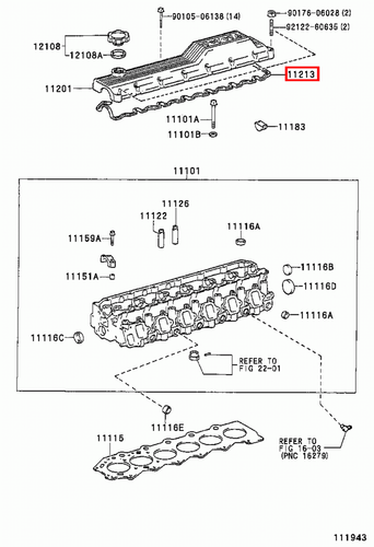 Genuine LandCruiser 80 105 100 Series 1HD T 1HZ Tappet Rocker Cover Gasket - Picture 15 of 15
