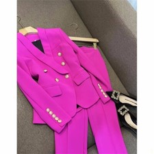 Women's Double Breasted Suit Shawl Collar Jacket Women's Fashion Slim Style